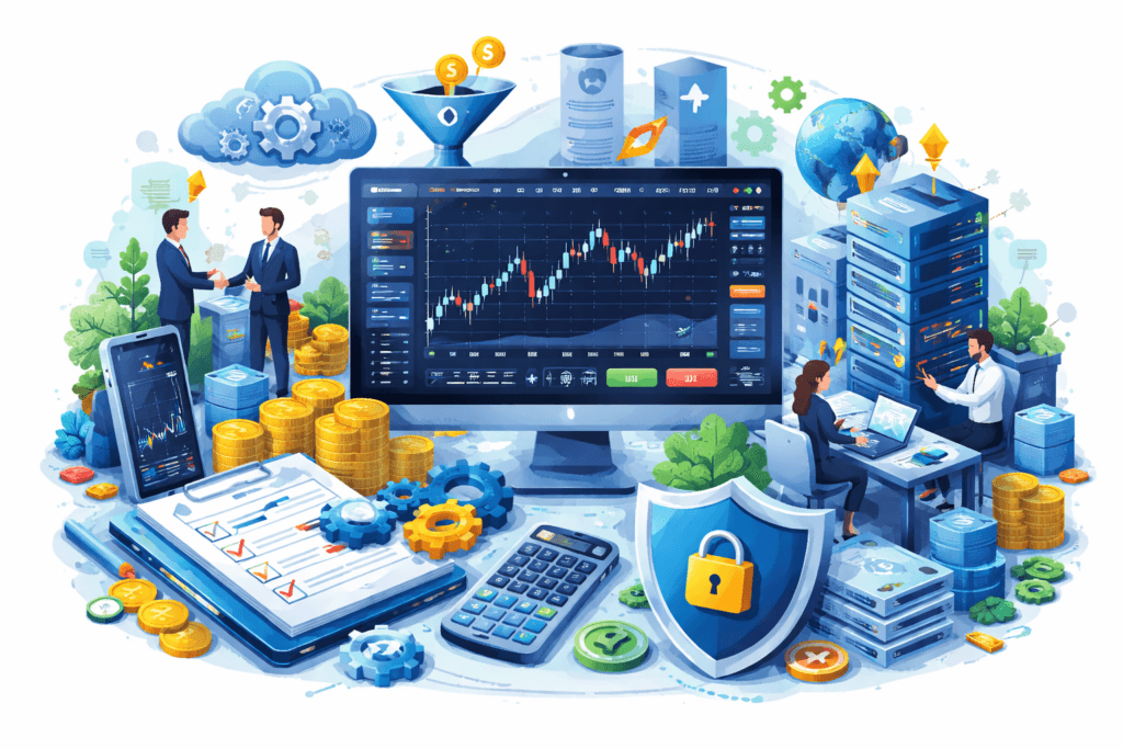 servicios para crear un broker de trading